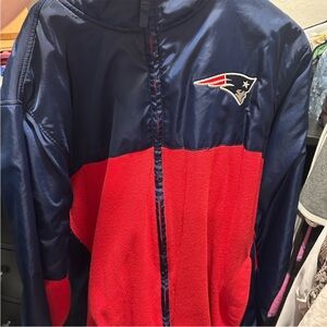 Patriots NFL Team Apparel Jacket in Navy and Red